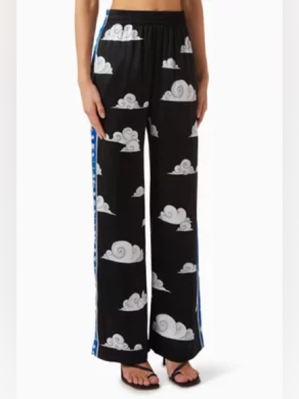 NWT Casablanca Four Elements Cloud Print Pants Silk Trousers